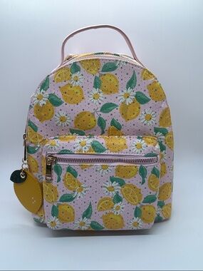 Pink🌼Lemon-Print Mini Backpack